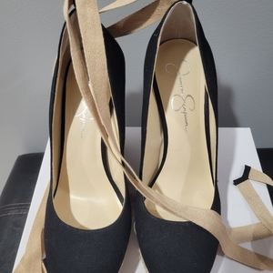 Wedges sandal with straps platforms Jessica Simpson one time use. Black sz 11